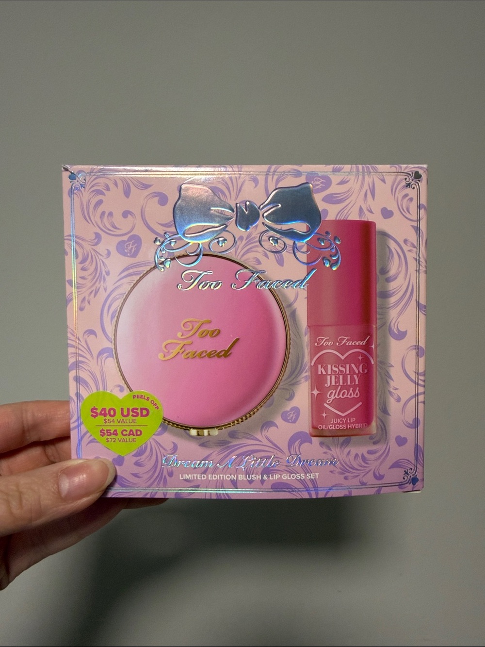 Too Faced Pink Blush & Pink Kissing Jelly Gloss Set 💗